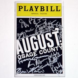Bway August Osage County Cast Signed Opening Playbill