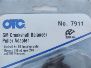 OTC 7911 GM Crankshaft Balancer Puller Adapter Set