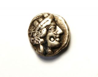 Ancient Greek Athens Attica 454 404 Silver AR Tetradrachm Athena Owl 