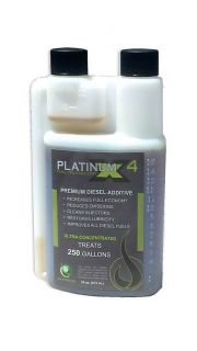 Platinum x4 High Performance Diesel Fuel Additive Cetane Treats 250 