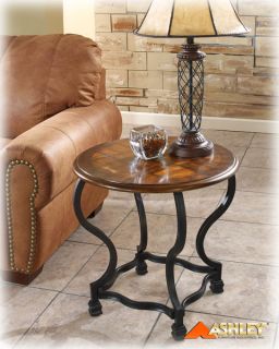 ashley furniture wycliffe round end table t256 6 photo
