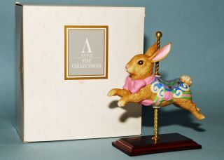 Avon Fine Collectibles Porcelain Caousel Rabbit Figurine