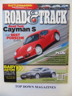 Road and Track Magazine November 2005 Aston Martin V8 Vantage