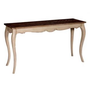 Avondale French Country Provencal Carved Wood Console Hall Table