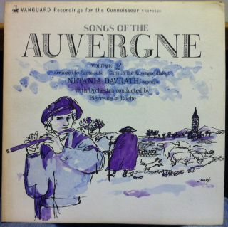 NETANIA DAVRATH songs of the auvergne vol 2 LP VG+ VRS 9120 TAS List 