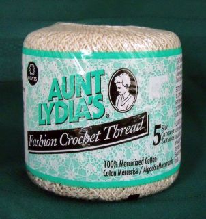Aunt Lydias Fashion Crochet Thread Size 5 Natural Gold