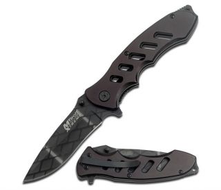 75 MTech USA Xtreme Blade Chainlink Black Steel Tactical Folding 