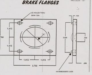 3500 Axle Trailer Brake Backing Plate Mount Flange