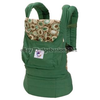 New ERGO Organic Baby Carrier  Green w/River Rock Print Lining*FAST 
