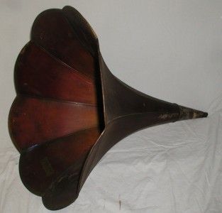 VINTAGE BABSON BROTHERS EDISON MORNING GLORY PHONOGRAPH HORN