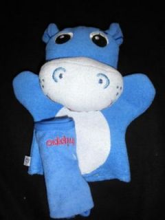 Baby Einstein Bath Hand Puppet Blue Hippo Towel New NWO