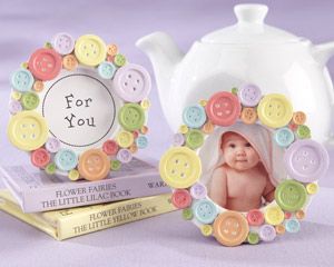 50 Cute as A Button Photo Frame Baby Shower Favors