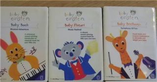 Disney Baby Einstein DVD Lot of 7 Baby Bach Baby Mozart Babys First 