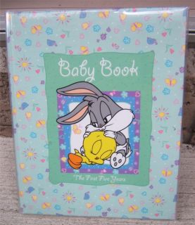 RARE 1997 Baby LOONEY TUNES First 5 Years BABY RECORD BOOK Road Runner 