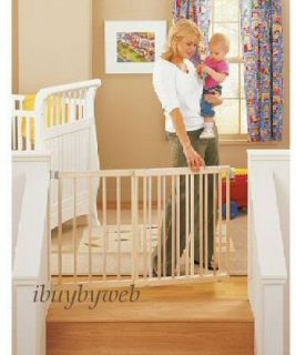 north states wide stairway wooden baby pet gate 4639 keep babies and 