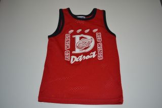 Detroit Red Wings Kids Baby Toddler Basketball Jersey Shirt Tank Top 