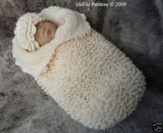 Baby Cocoon Papoose Cuddle Sac Crochet Pattern 127 by Shifios 