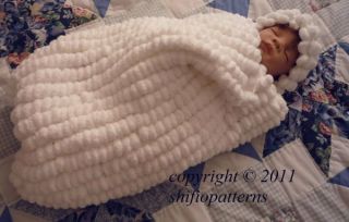 Baby Cuddle Sac Cocoon Knitting Pattern 3 Sizes 203 by Shifios 