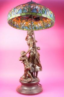 auguste moreau 36 bronze lamp sculpture figurine