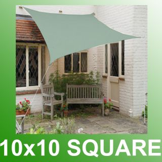   Sun Shade 10x10 Square Sun Sail Green Color for Patio Backyard