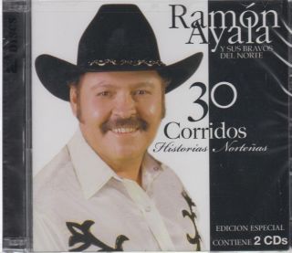 Ramon Ayala Y Sus Bravos Del Norte CD NEW 30 Corridos 2 Disc Pk BRAND 