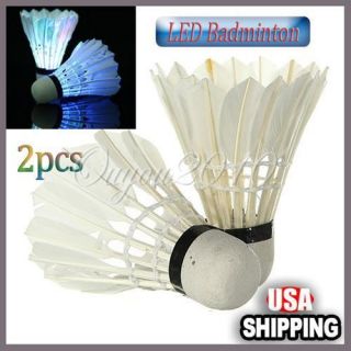   LED Lighting Sport Feather Birdies Badminton Shuttlecock