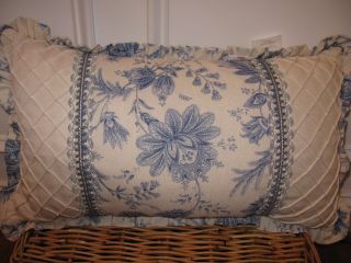 Austin Horn Classics Sakari Blue Toile 5P King Comforter Pillow Set $ 