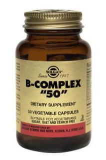 Solgar B Complex 50 100 Vegetable Capsules