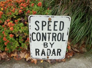 Sign Speed Control by Radar Speed Limit 18x24 inch Authentic Metal 