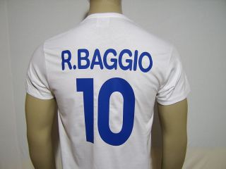 Roberto Baggio Football T Shirt Italy Name No FB093