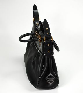 Charriol Sale Aquarius Black Leather / Snake Bag