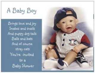 20 baby boy shower invitations post cards postcards