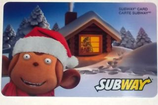 Subway Collecters Gift Card 2012 $ 0 Balance