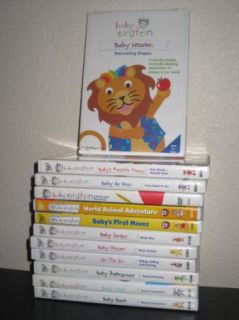 Lot of 12 Baby Einstein DVDs DVD GUC   Santa Noah Vinci Newton Places 