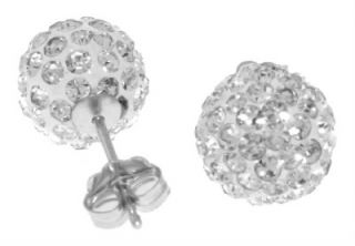   Gold Created White Diamond Alternative 4ct Ball Stud Earrings