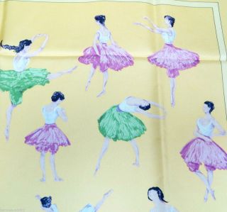   Silk Scarf La DANSE Clerc Music Dance Ballet Music Yellow