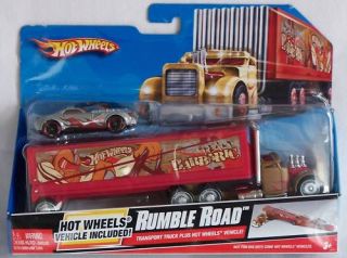 Hot Wheels Transport Truck Rumble Road with Car New