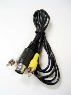 Sega Genesis AV Audio Video Mono Cord Cable A V Composite Yellow White 