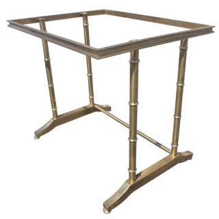   table bamboo brass base made in italy sturdy brass bamboo legged table