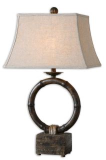 curved bamboo look table lamp monson