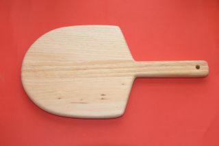 Hand Crafted Wooden Pine Pizza Cutting Board Paddle with Handle