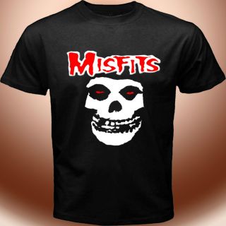  Punk Band Skull Logo T Shirt Misfits Cowpunk Horror Punk Rock Band 