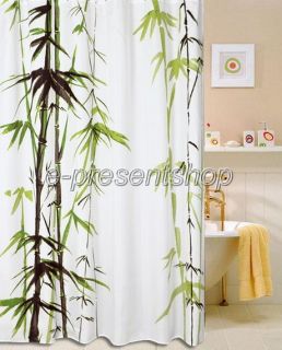 Elegant Bamboo New Style Bathroom Fabric Shower Curtain Free Shipping 