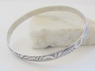 dane craft sterling silver 925 fancy design bangle bracelet