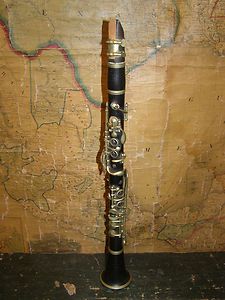 Vintage Antique F. Barbier Paris Wood Clarinet