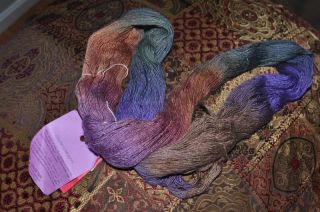 One skein of impeccably hand dyed yarn from Schaefer in Audrey. Color 