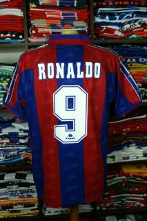 Barcelona Home 1996 97 Shirt Ronaldo 9 Brazil Real Madrid Jersey 