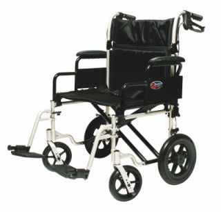 24 Bariatric Aluminum Transport Chair Wheelchair