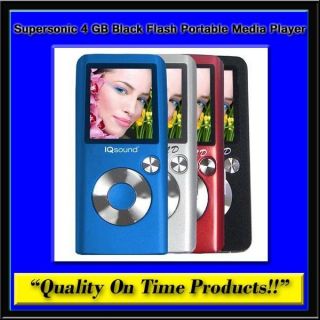 New Supersonic IQ 4600 1 8 Color LCD 4 GB Black  iPod Portable 