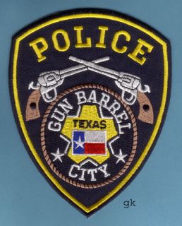 gun barrel city texas police patch unused 5 top to bottom the city 